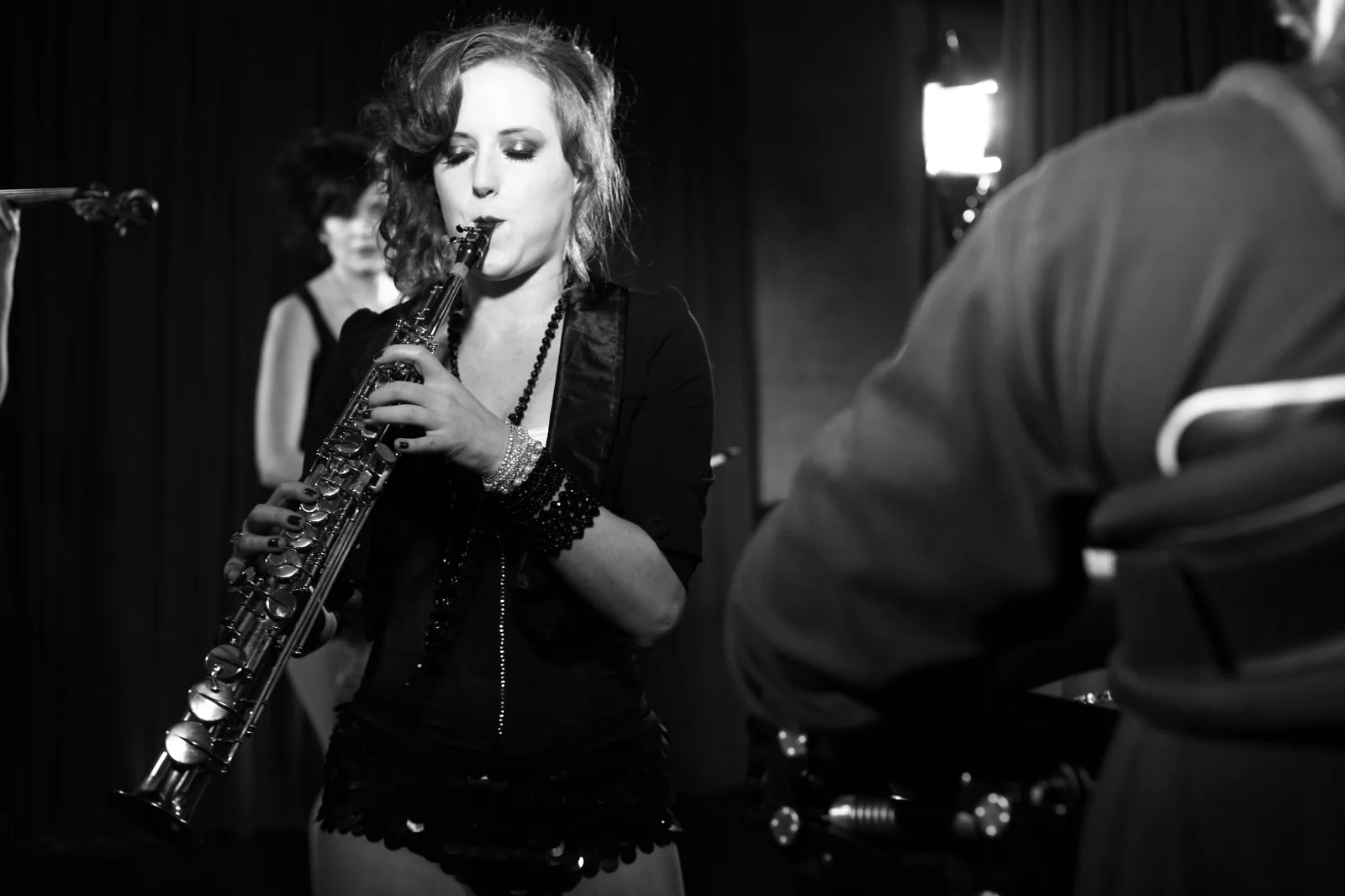 Sarah Saxophone playing live
