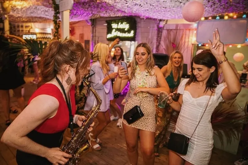Sarah Saxophone — live saxophonist London for hire